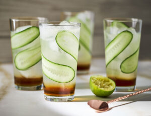 Maple-Cucumber Gin and Tonic