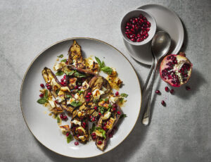 Maple-Glazed Grilled Eggplant & Halloumi