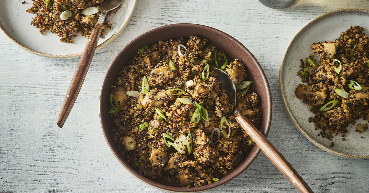 Maple Mushroom-Chestnut Quinoa | Maple from Canada