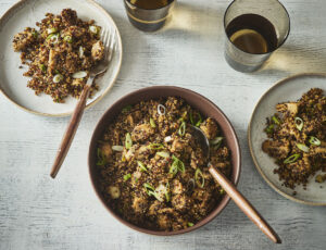 Maple Mushroom-Chestnut Quinoa