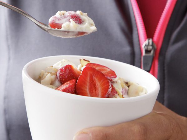 Recipe — Bircher Muesli with Strawberries, Almonds and Maple