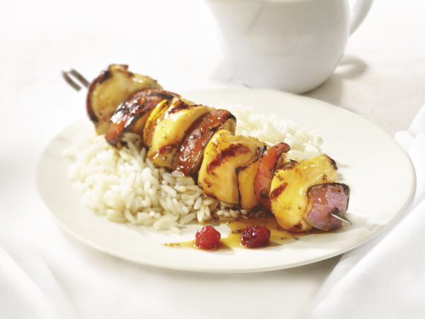 Recipe — Fruity Chicken Kebabs with Maple Syrup