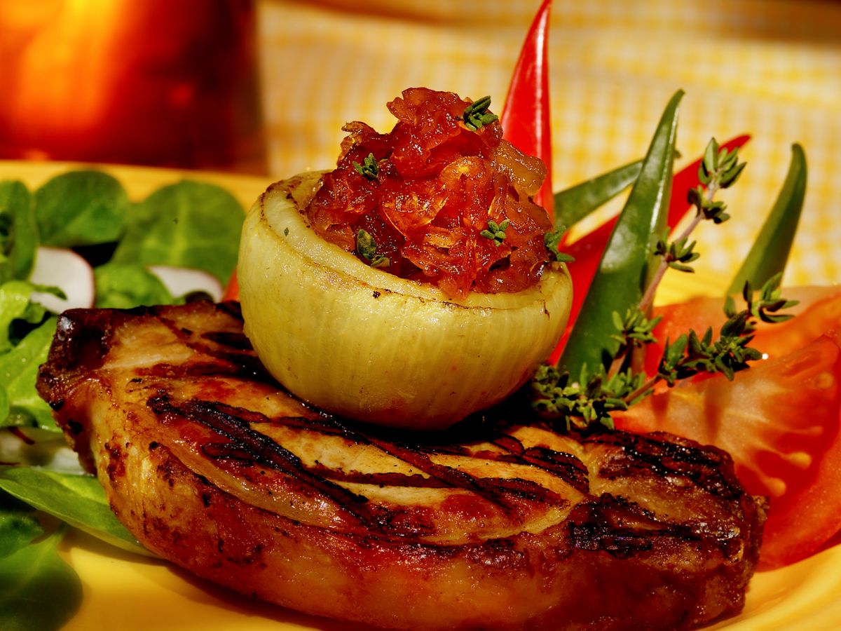 Pork Chops with Maple-Caramelized Onions | Maple from Canada
