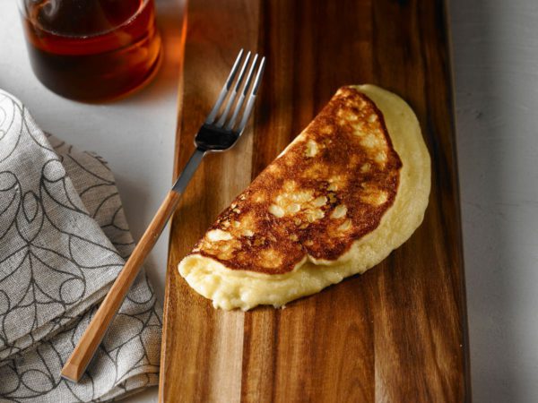 Recipe — Soufflé Crepes with Cheddar and Maple Syrup