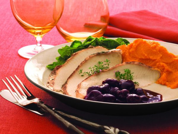 Recipe — Maple Cider Roasted Turkey with Cherry Compote