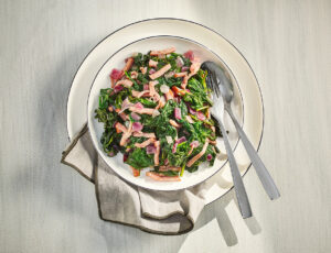 Maple Spinach-Ham Salad