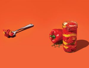 Maple-Thyme Pickled Roasted Peppers
